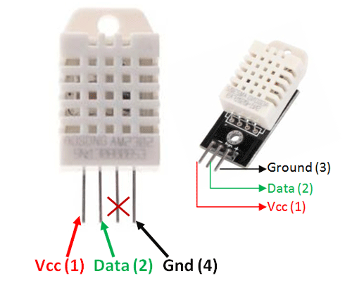 How to connect the DHT22 sensor (AM2302)