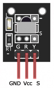 Wiring for HX1838 IR receiver