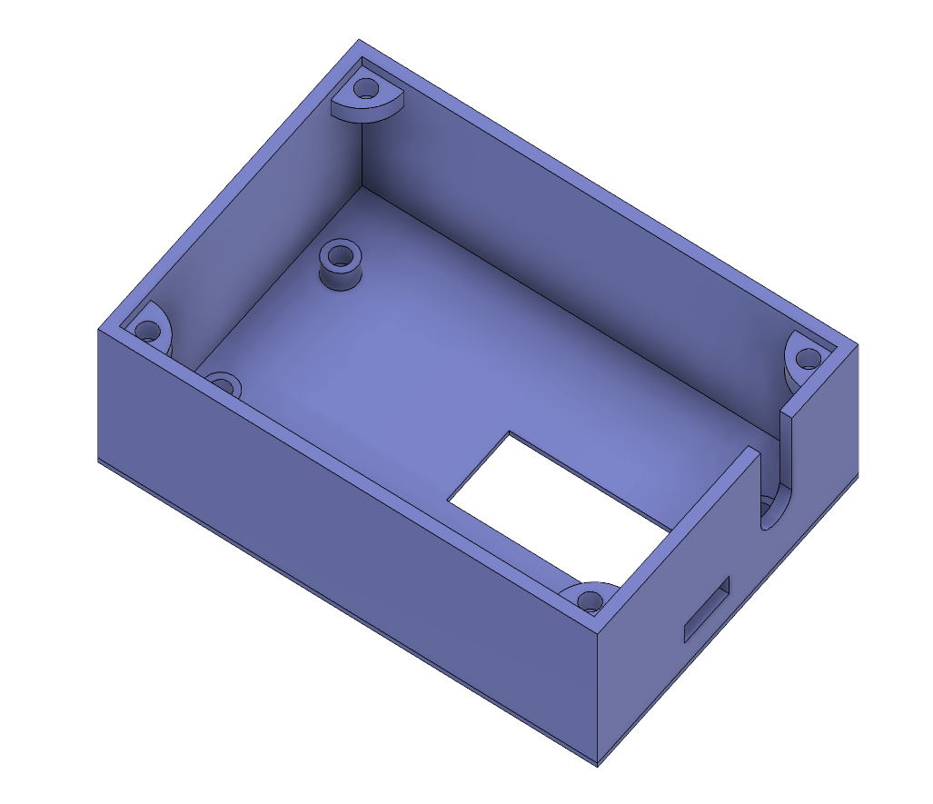 3D model of the enclosure's base