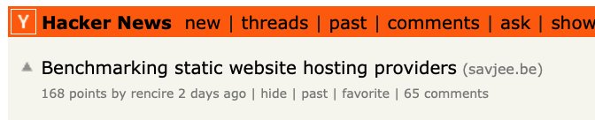 Savjee.be featured on Hacker News
