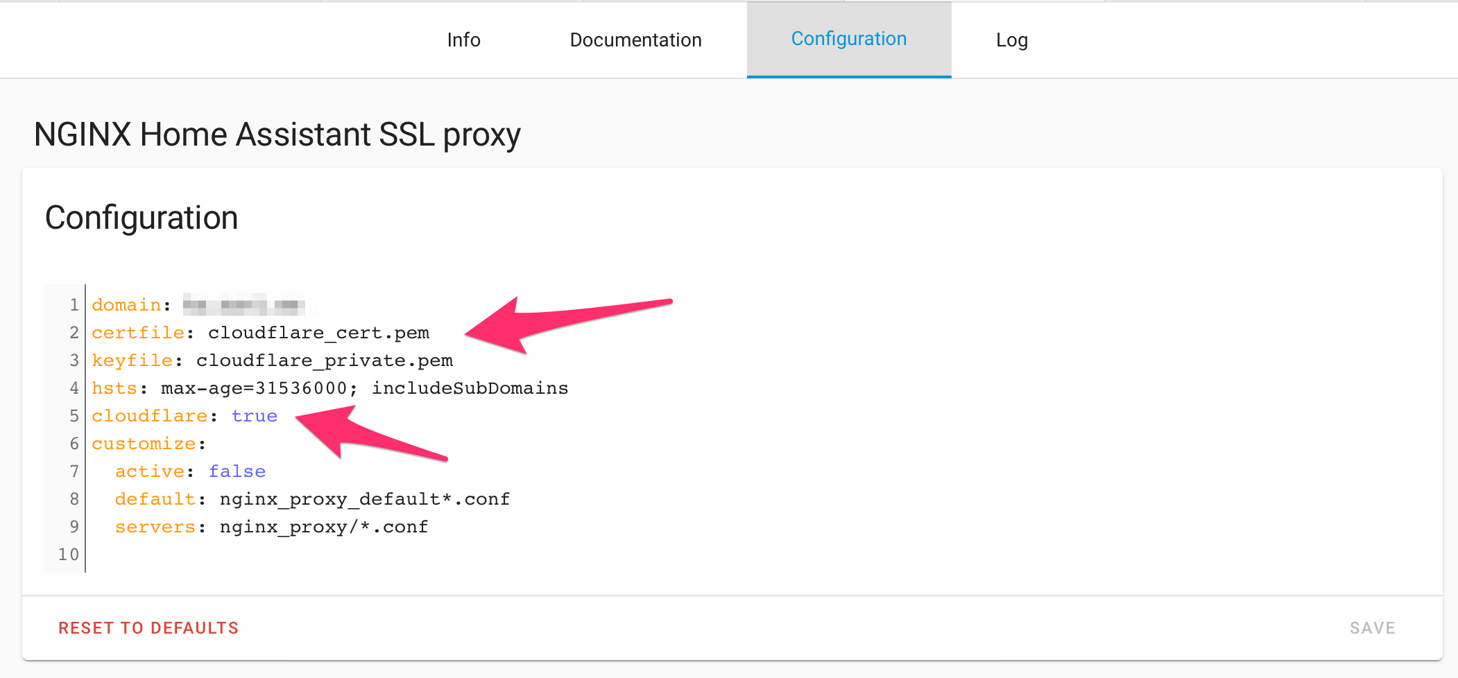 Configure Nginx add-ons for Home Assistant and use with Cloudflare