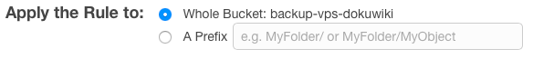 Apply the rule to the entire bucket