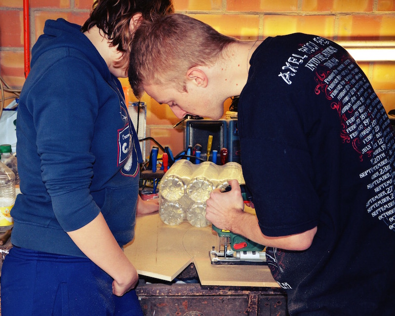 Sawing the sidepanels